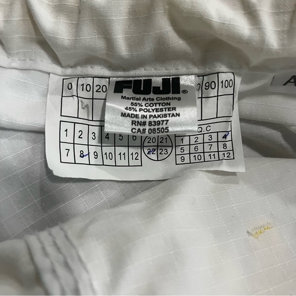Unisex All Around Brazilian Jiu Jitsu Gi Pant Only Fuji White Size A3 - Picture 6 of 8